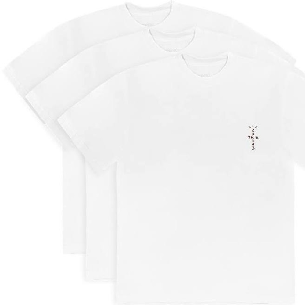 Cactus jack by Travis Scott white tee 3 pack
